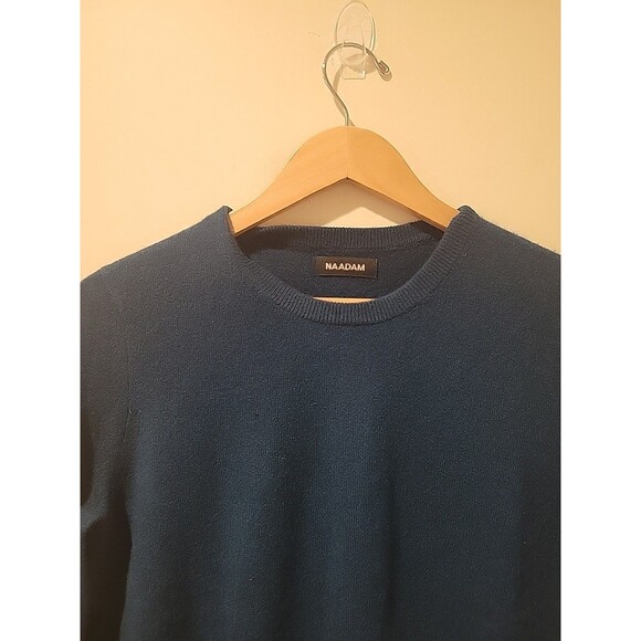 Nadaam 100% Cashmere Crewneck Sweater Women's S Long Sleeve Cozy Soft Blue - Picture 2 of 8